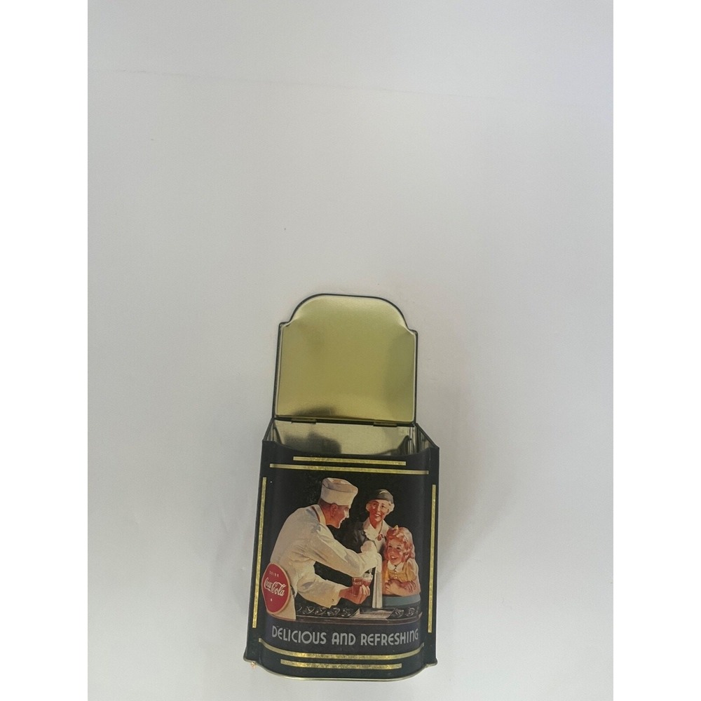 Vintage Coca-Cola Collectible Tin Can With Lid Fountain Service. Top Condition. - Picture 8 of 8